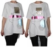 MEGI BLUZKA PRINT ZAMEK S/M