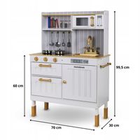 Zabawka Edukacyjna DREWNIANA KUCHNIA z AKCESORIAMI Interaktywna dla Dzieci