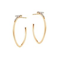 Złote kolczyki KXC6543 - Cyrkonia