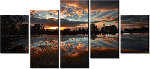 70CM 150CM OBRAZ 5 ELEM DOBRE PERSPEKTYWY FEANS ŚCIENNY na Arena.pl