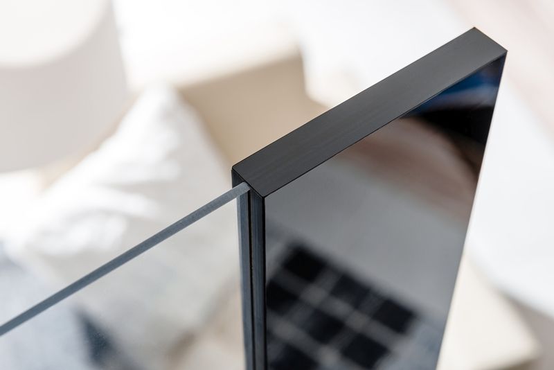 Pan Igiełka Meblościanka LED RGB + Pilot Czarny Biały Dąb Wotan  Salon zdjęcie 5