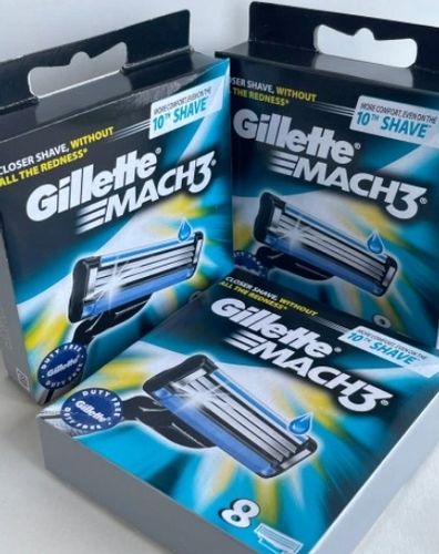 8x ORYGINAŁ WKŁADY OSTRZA DO MASZYNKI GILLETTE MACH3 MACH 3 NOŻYKI GOLENIA na Arena.pl