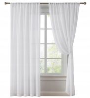 Firany Gotowe do Salonu Na Taśmie Żabki 140X250cm Lekkie Woal Firana