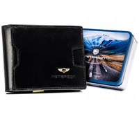 kompaktowy portfel męski ze skóry naturalnej — peterson