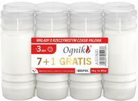 Wkłady do zniczy Bispol parafinowe 3 dni palenia wysokość 14,5 cm - 8 szt