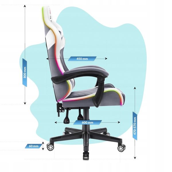 FOTEL GAMINGOWY DLA GRACZA BIUROWY HELL'S zdjęcie 13