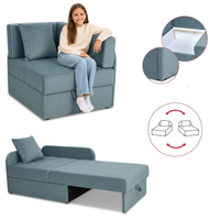 Łóżko dziecięce sofa kanapa rozkładana pojemnik błękitny welur Denis Family