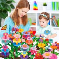 KLOCKI KREATYWNE KWIATY BUDOWANIE OGRODU OGRÓDEK 148 EL