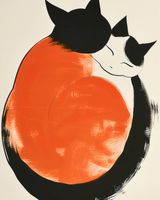Plakat 40x50cm Yin i Yang Kotów
