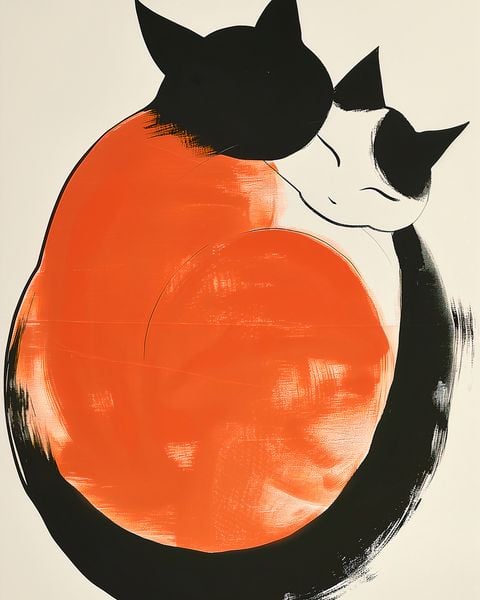 Plakat 40x50cm Yin i Yang Kotów zdjęcie 1
