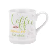 Kubek porcelanowy z uchem 300 ml z nadrukiem na prezent do kawy herbaty