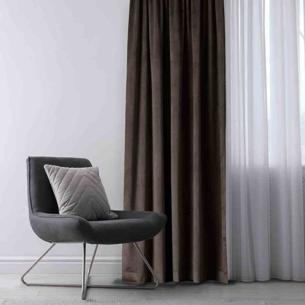 CURT/AH/VELVET/EYELETS/D.BROWN/140X245/1PC zdjęcie 6