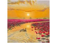 50X50CM KACZKI LILIACH OBRAZ DRUK