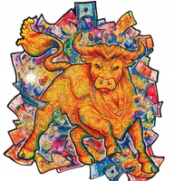 PUZZLE DREWNIANE DLA DOROSŁYCH KOLORY BYK BULL M