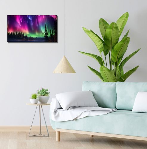 Obraz 60x30cm Zorza Nad Lasem na Arena.pl