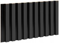 LAMELE ŚCIENNE CZARNE NA PŁYCIE CZARNEJ 510x2750mm