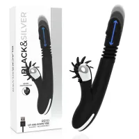 black & silver reed up & down - silikonowy model z ruchem gora-doł