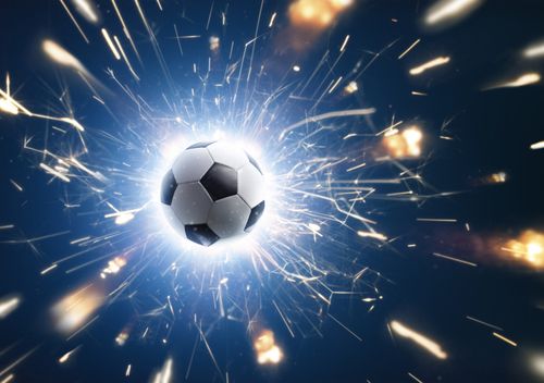 Emaga Fototapeta Piłka Wśród Iskier Flizelina Zmywalna 208x146 na Arena.pl