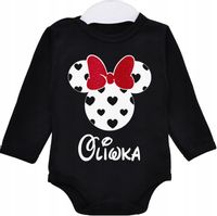Body dł rękaw Myszka Minnie IMIENIEM DZIECKA r. 80