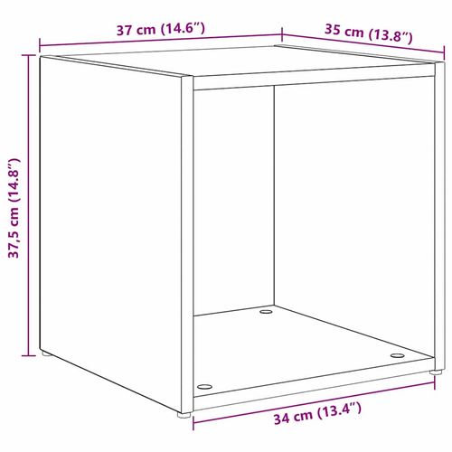 Szafka pod telewizor 2 pcs Brązowy 37 x 35 x 37 cm na Arena.pl