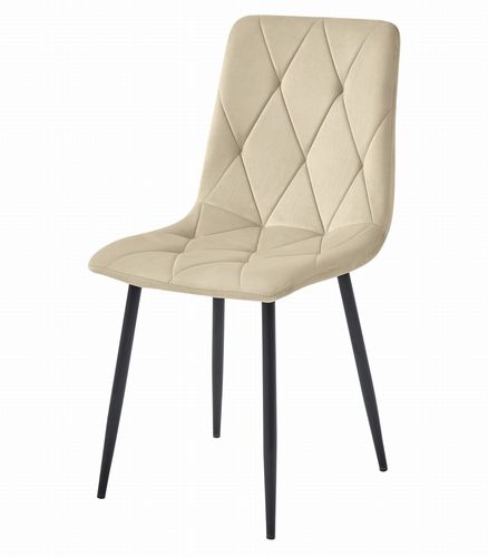 Krzesło LIBRA - jasny beż aksamit / nogi czarne x 1 na Arena.pl