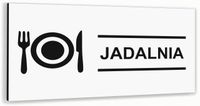 Tabliczka informacyjna BIAŁA aluminiowa JADALNIA NADRUK UV