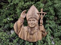 Ikona Obraz drewniany dla księdza Św. Jan Paweł II Karol Wojtyła obraz 60cm