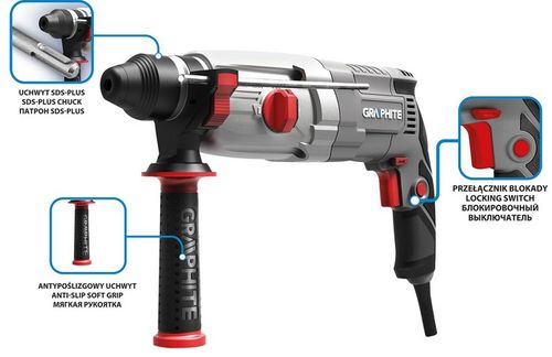 młotowiertarka sds+ 710w walizka - t 58g537 na Arena.pl