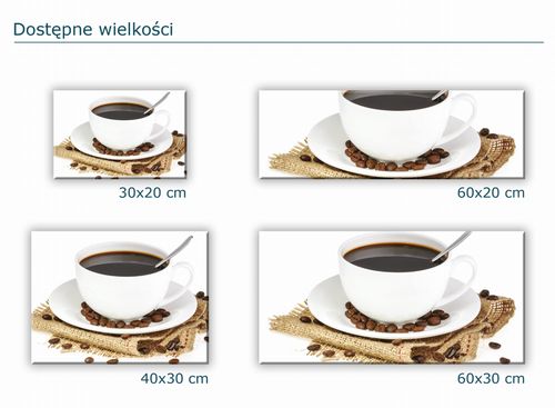 SZKLANA DESKA KUCHENNA 60x20 209c Kawa na Arena.pl