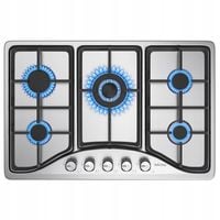 IsEasy Płyta gazowa ze stali nierdzewnej 5 palników 76 X 50cm Gaz