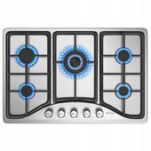 IsEasy Płyta gazowa ze stali nierdzewnej 5 palników 76 X 50cm Gaz