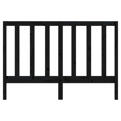 Wezgłowie łóżka, czarne, 156x4x100 cm, lite drewno sosnowe na Arena.pl