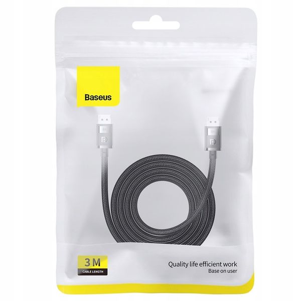 BASEUS KABEL DisplayPort 8K 60Hz HD PRZEWÓD AUDIO WIDEO PRZYŁĄCZE DP 2m zdjęcie 2