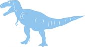Zawieszka dekor ozdoba ażurowa Dinozaur niebieski