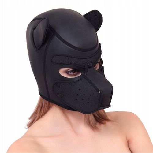 MASKA PSA BŁYSZCZĄCA, DO ZABAW KLIMACIE BDSM na Arena.pl