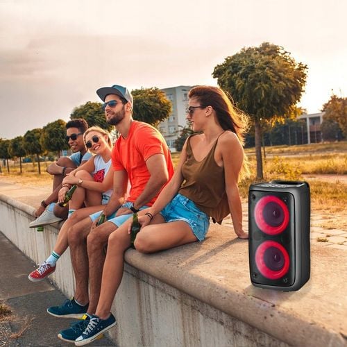 Głośnik Bluetooth Boombox Mobilny USB RADIO LED Bezprzewodowy na Arena.pl