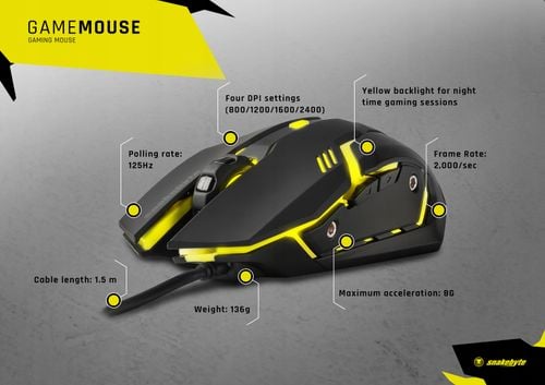 snakebyte mysz gamingowa game:mouse 2400 dpi na Arena.pl