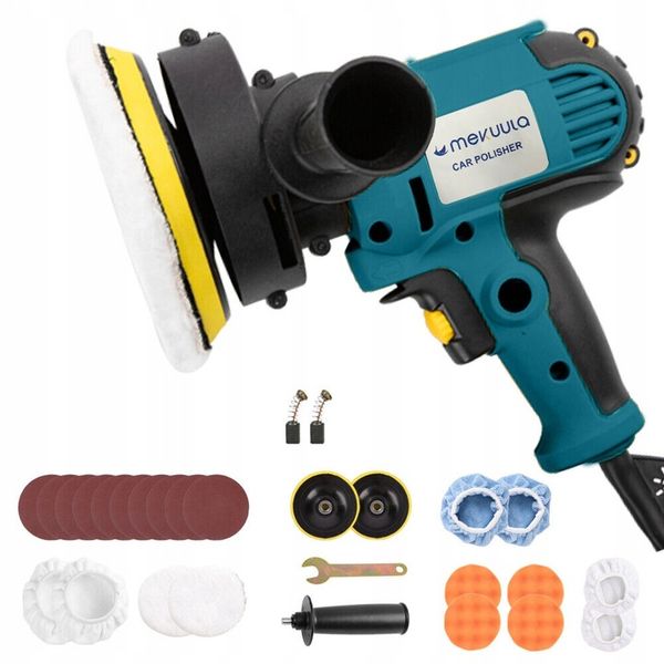 Profesjonalna POLERKA SAMOCHODOWA Z REGULACJĄ OBROTÓW + 28x AKCESORIÓW zdjęcie 1