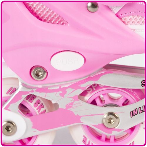 ROLKI REGULOWANE DLA DZIECI DZIEWCZYNKI 38-41 RÓŻOWE DZIECIĘCE MŁODZIEŻOWE na Arena.pl