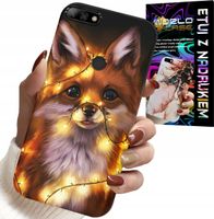 ETUI DO HUAWEI Y7 2018 - SŁODKI LISEK ZWIERZĘTA LEŚNE CASE +SZKŁO