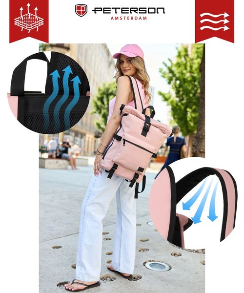 plecak miejski ptn nairobi-9152 pink zdjęcie 5