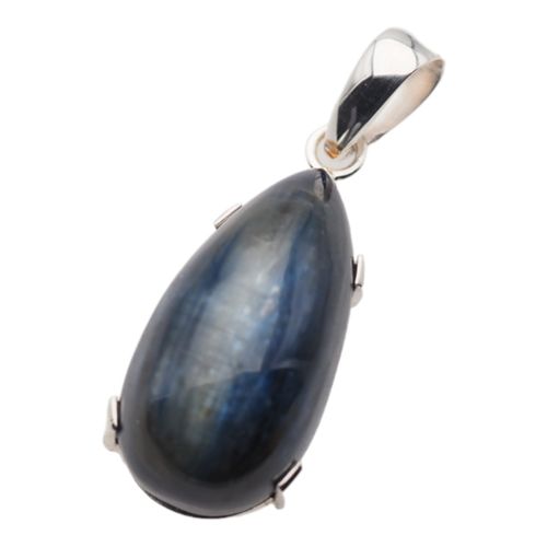 Srebrna zawieszka z Kyanitem – łza 25×13 mm na Arena.pl