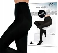 Matowe rajstopy damskie Gatta kryjące i trwałe 100 DEN Rosalia 5-XL czarne