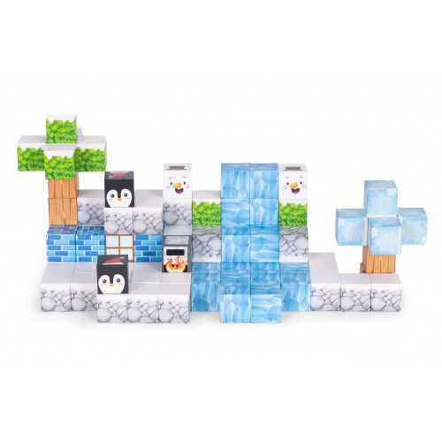 KLOCKI MAGNETYCZNE KONSTRUKCYJNE ZIMOWE 97 ELEMENTÓW DLA DZIECI na Arena.pl