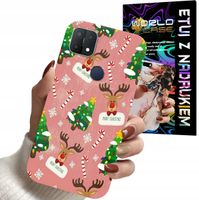 ETUI CASE DO OPPO A15 (A15s) - ŚWIĄTECZNE WZORY NA ŚWIĘTA RENIFER CHOINKA