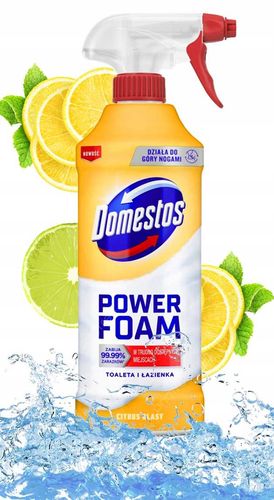 domestos power foam piana do mycia toalety i łazienki citrus blast 435ml na Arena.pl