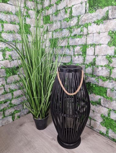 LAMPION BAMBUSOWY RATTANOWY LATARNIA 70 CM CZARNY na Arena.pl