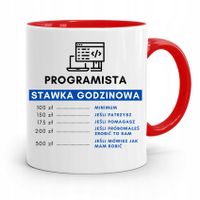 Kubek Czerwony Informatyka Programisty Stawka H Z Nadrukiem Ze Zdjęciem