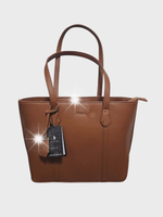 ELEGANCKA TOREBKA PUCCINI ELEGANCE COLLECTION BRĄZOWY Skóra Ekologiczna
