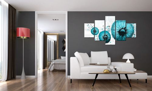 Obraz Płótno 125X70 Turkusowe Dmuchawce na Arena.pl